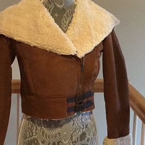 Brown crop jacket by JJ winter